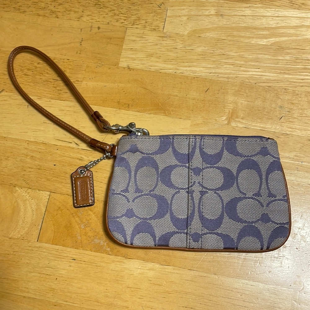 Lilac Coach Wristlet